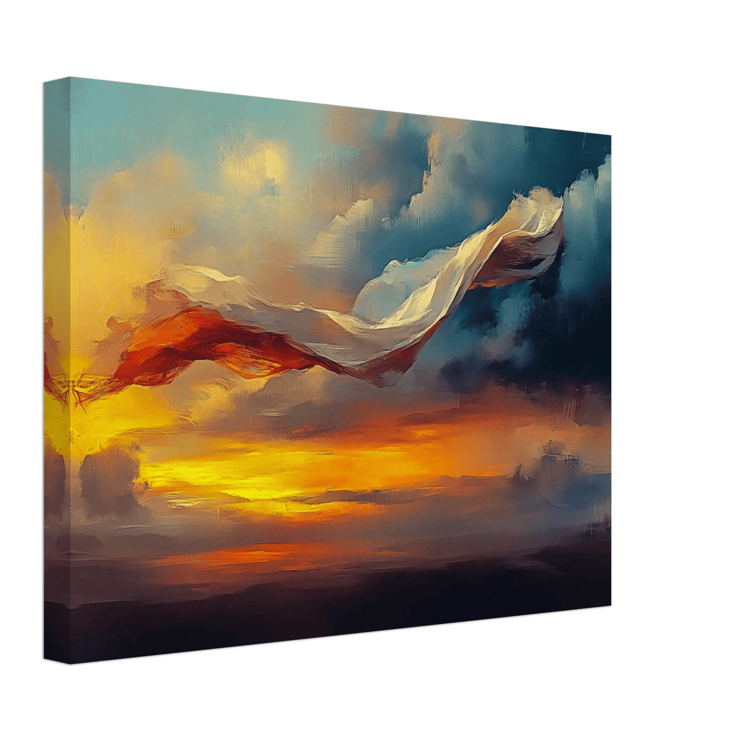 Frihet i vinden – KI digital oljemaling trykket på papir, lerret, aluminium, akryl og tre | KBentz.no