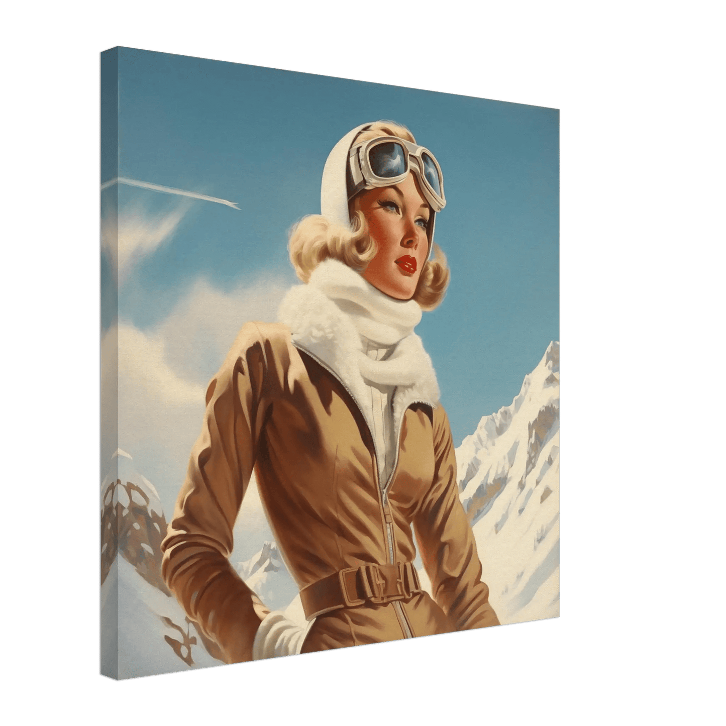 Frost og Eleganse - Himmel – KI digital oljemaling trykket på papir, lerret, aluminium, akryl og tre | KBentz.no