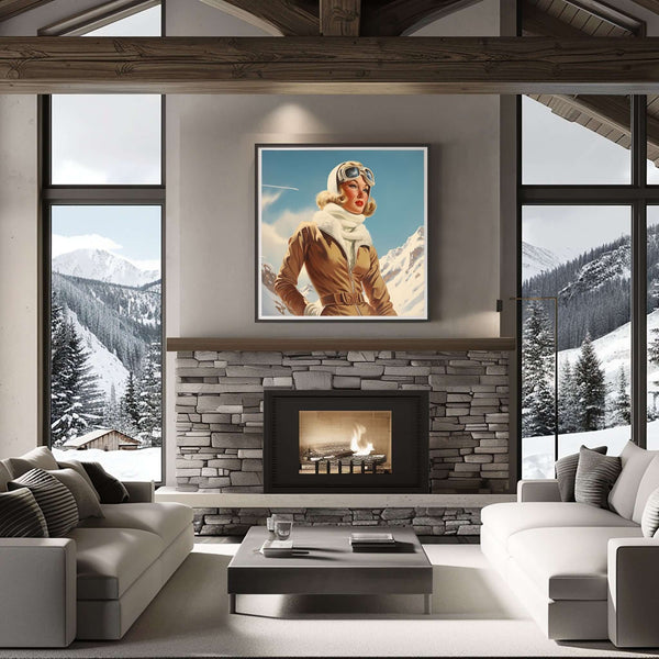 Frost og Eleganse - Himmel – KI digital oljemaling trykket på papir, lerret, aluminium, akryl og tre | KBentz.no