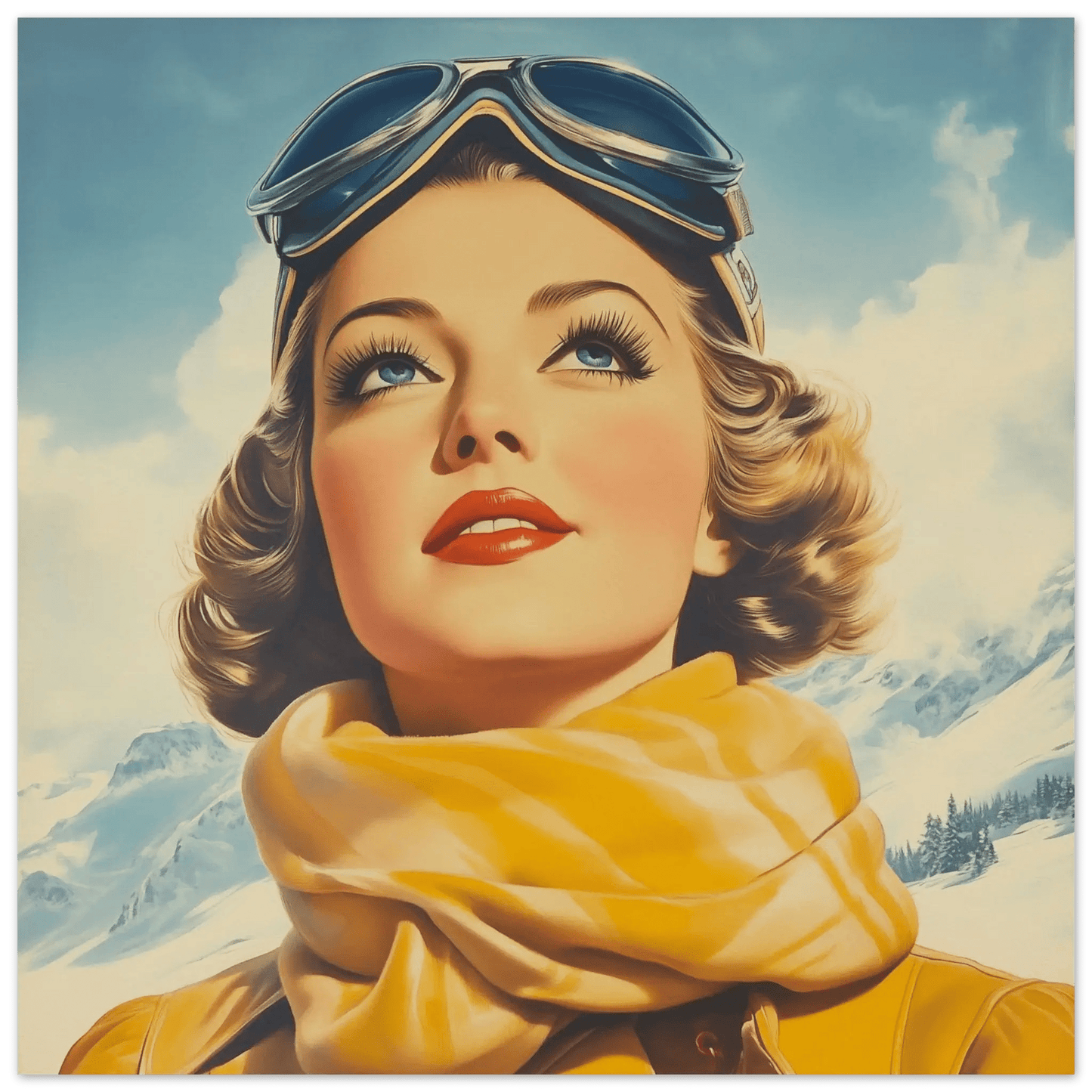 Frost og Eleganse - Sol – KI digital oljemaling trykket på papir, lerret, aluminium, akryl og tre | KBentz.no