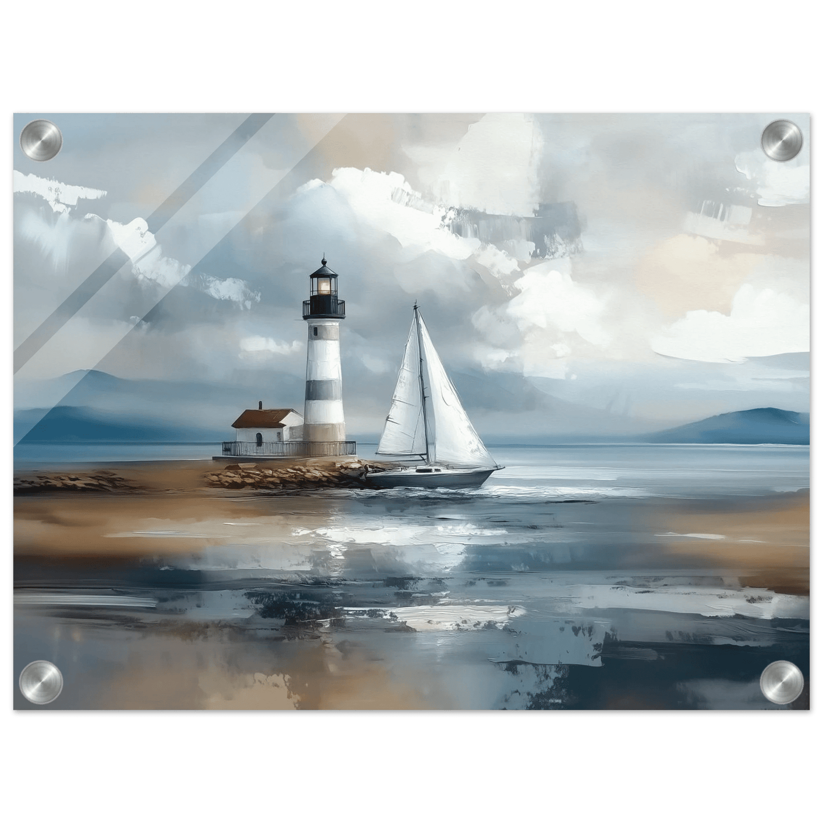 Fyrtårn og seilbåt