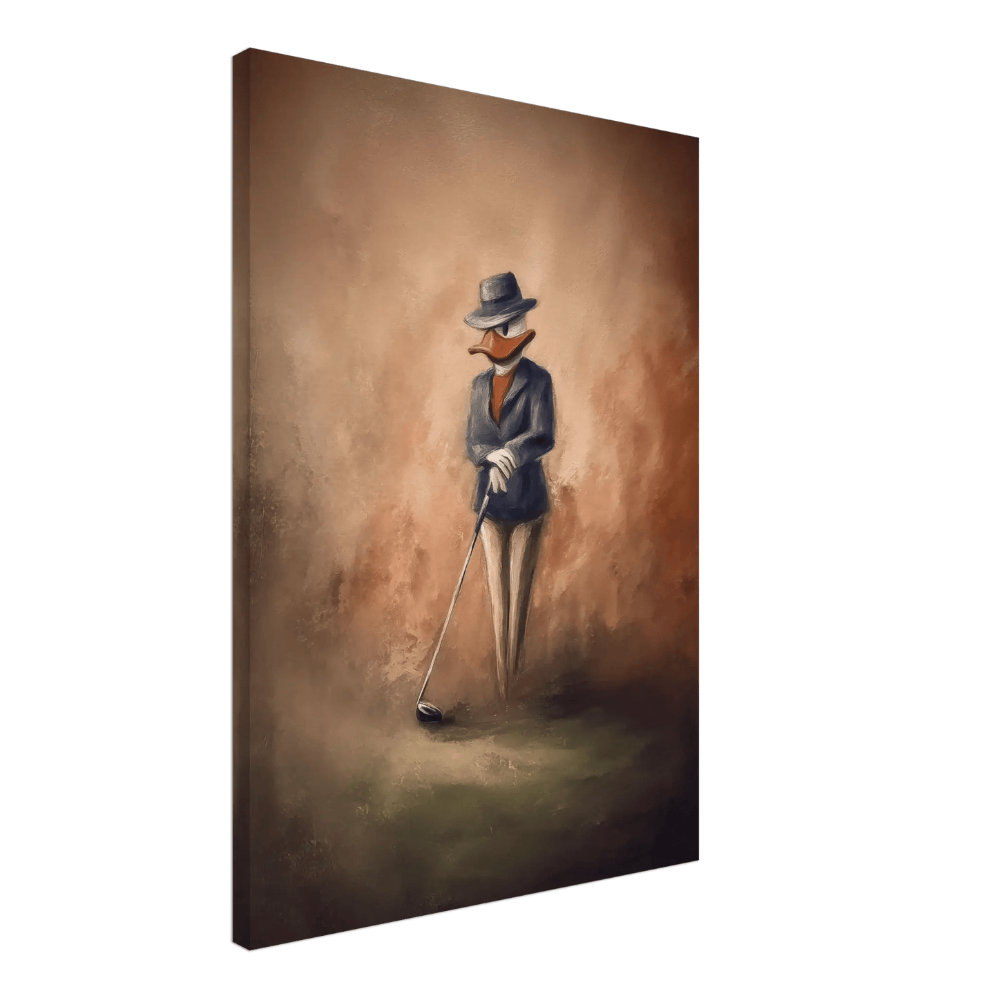 Golfer med stil – KI digital oljemaling trykket på papir, lerret, aluminium, akryl og tre | KBentz.no