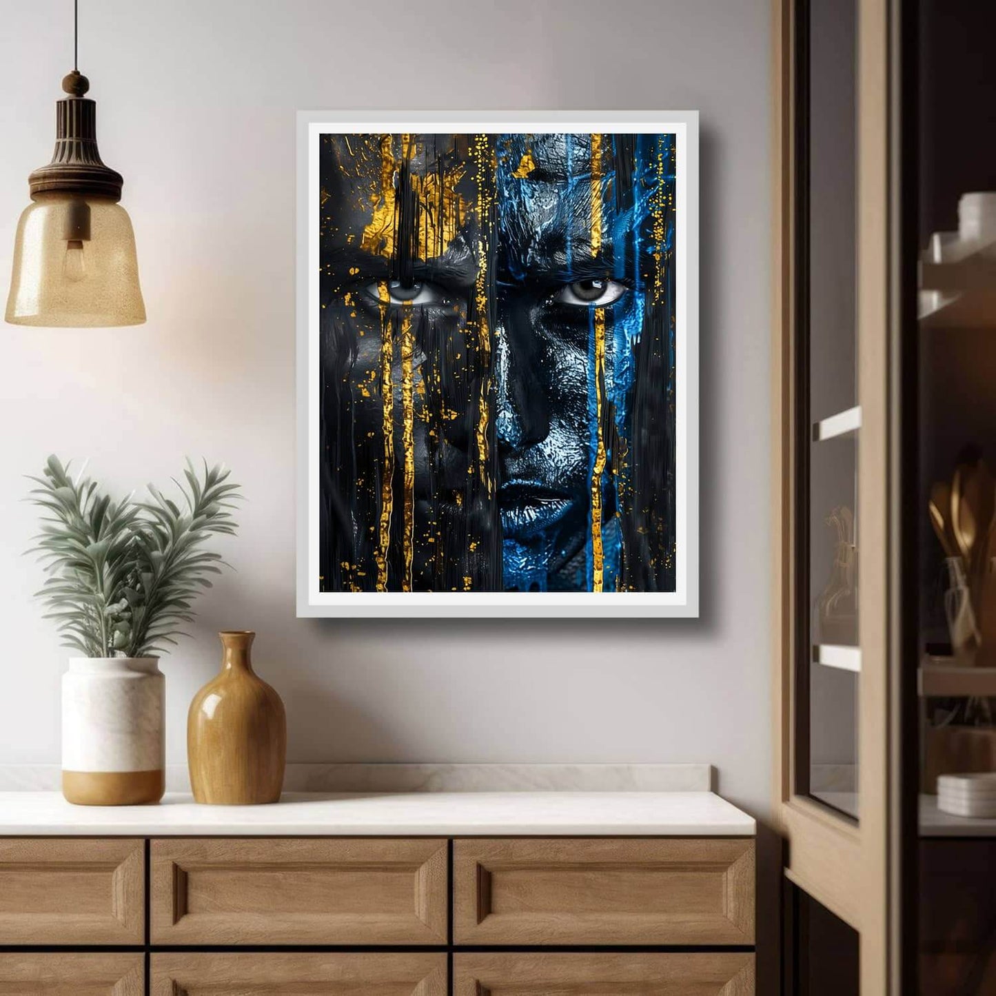 Gullmannen – KI digital oljemaling trykket på papir, lerret, aluminium, akryl og tre | KBentz.no