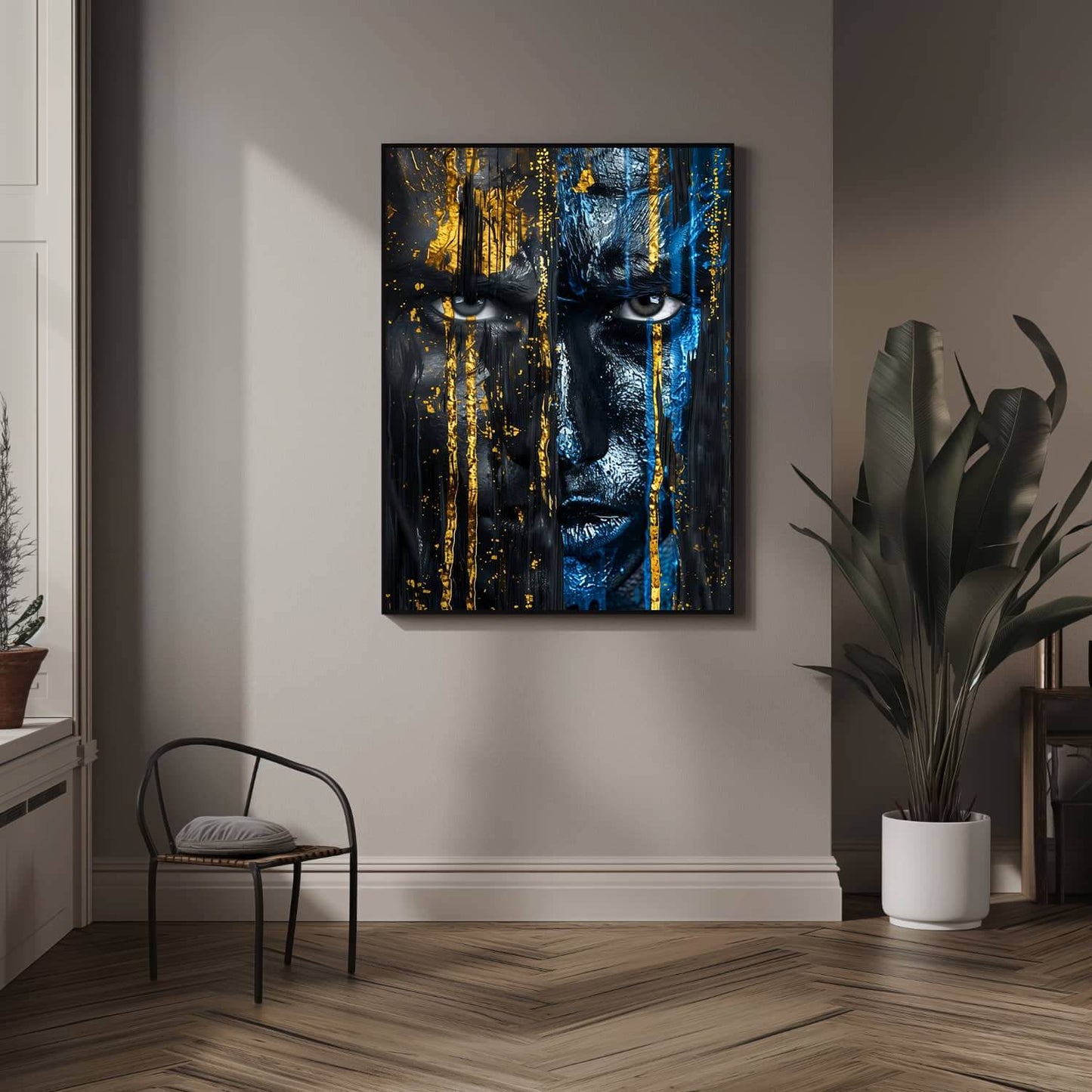 Gullmannen – KI digital oljemaling trykket på papir, lerret, aluminium, akryl og tre | KBentz.no