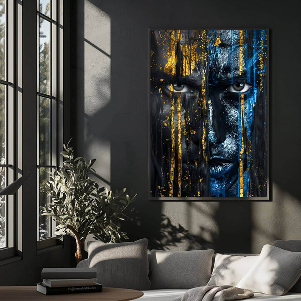 Gullmannen – KI digital oljemaling trykket på papir, lerret, aluminium, akryl og tre | KBentz.no