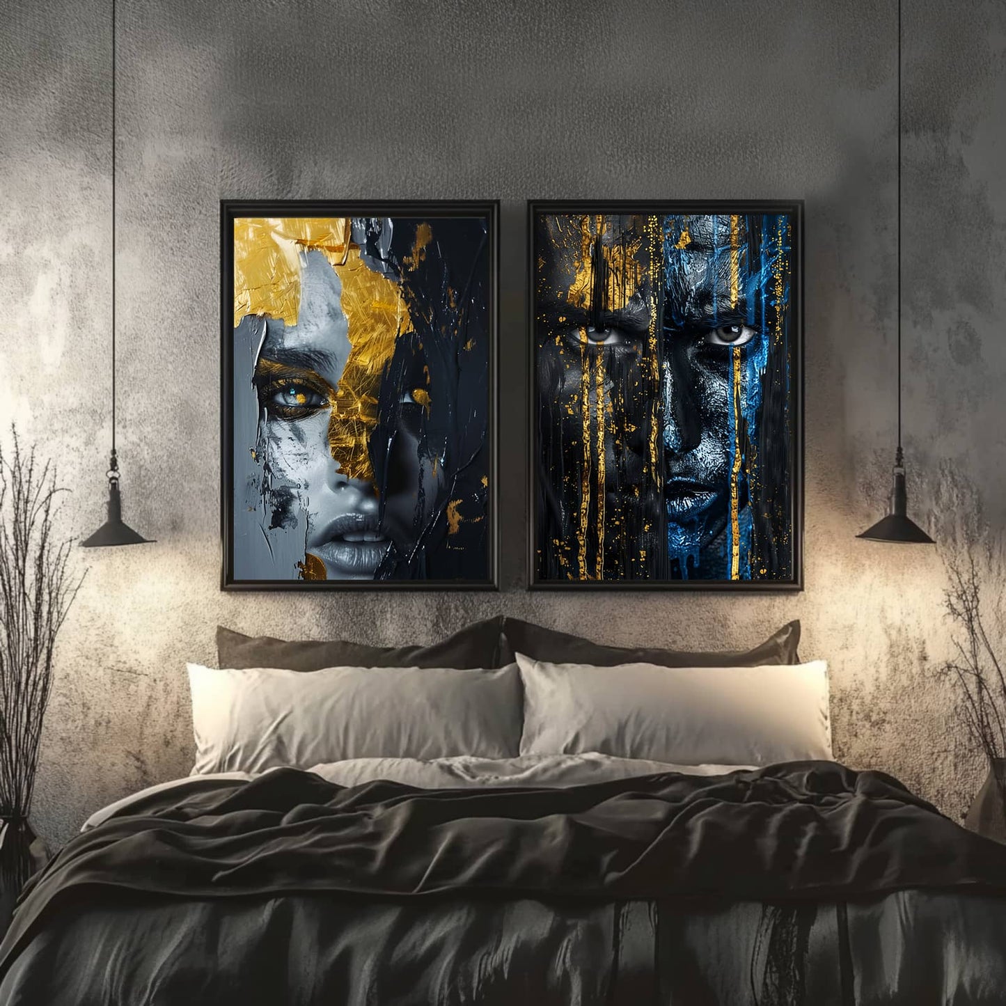 Gullmannen – KI digital oljemaling trykket på papir, lerret, aluminium, akryl og tre | KBentz.no