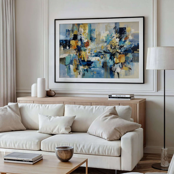 Gylne Akkorder – KI digital oljemaling trykket på papir, lerret, aluminium, akryl og tre | KBentz.no