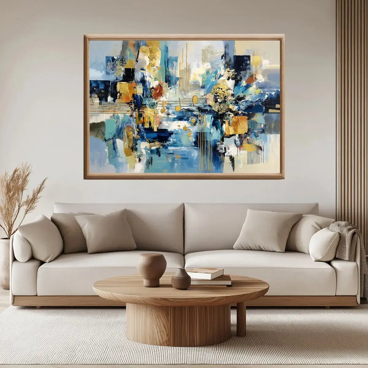 Gylne Akkorder – KI digital oljemaling trykket på papir, lerret, aluminium, akryl og tre | KBentz.no