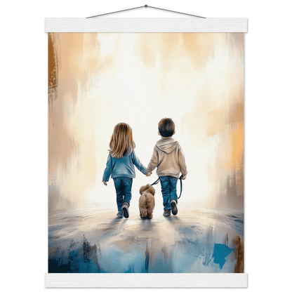 Hånd i Hånd med bånd - II – KI digital oljemaling trykket på papir, lerret, aluminium, akryl og tre | KBentz.no