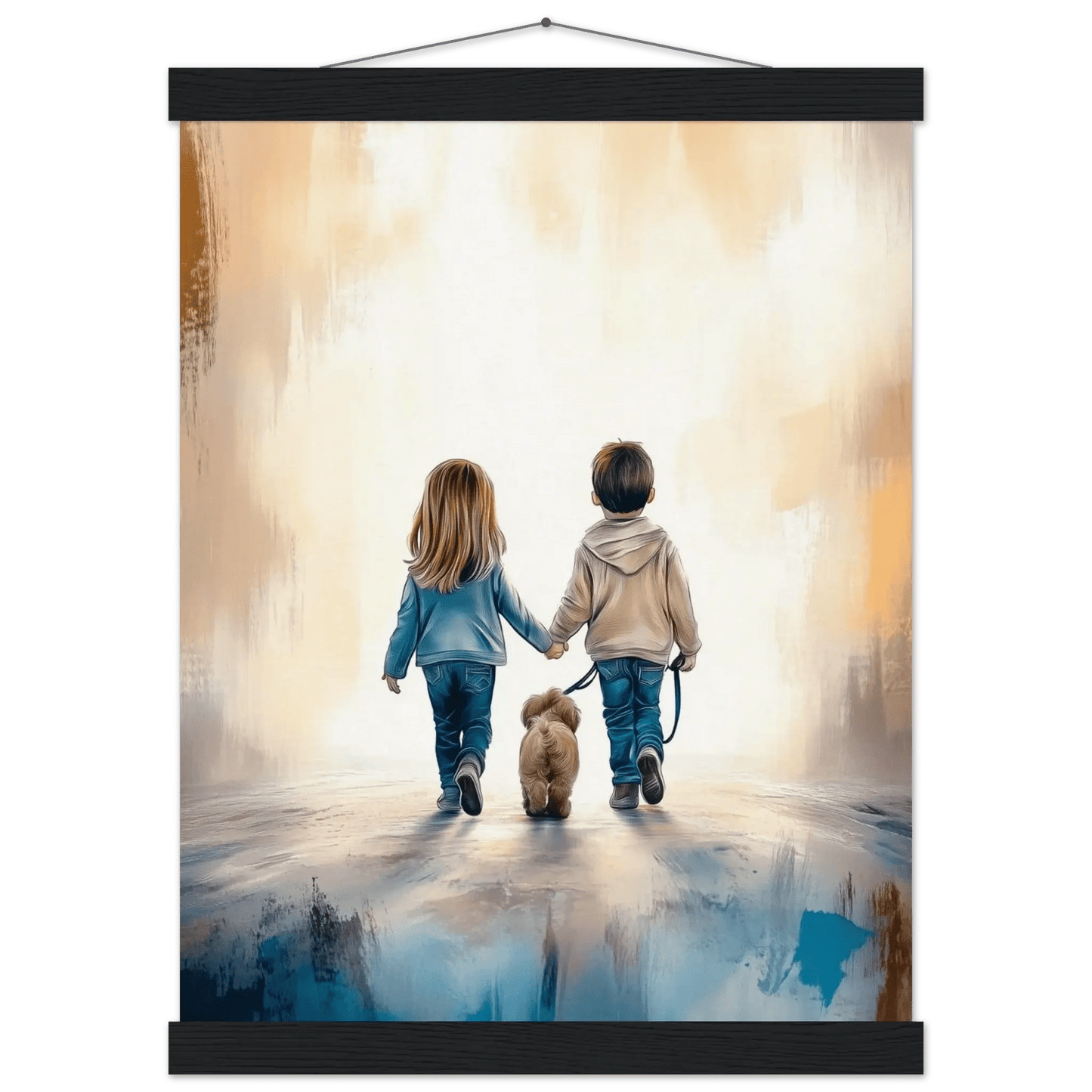 Hånd i Hånd med bånd - II – KI digital oljemaling trykket på papir, lerret, aluminium, akryl og tre | KBentz.no