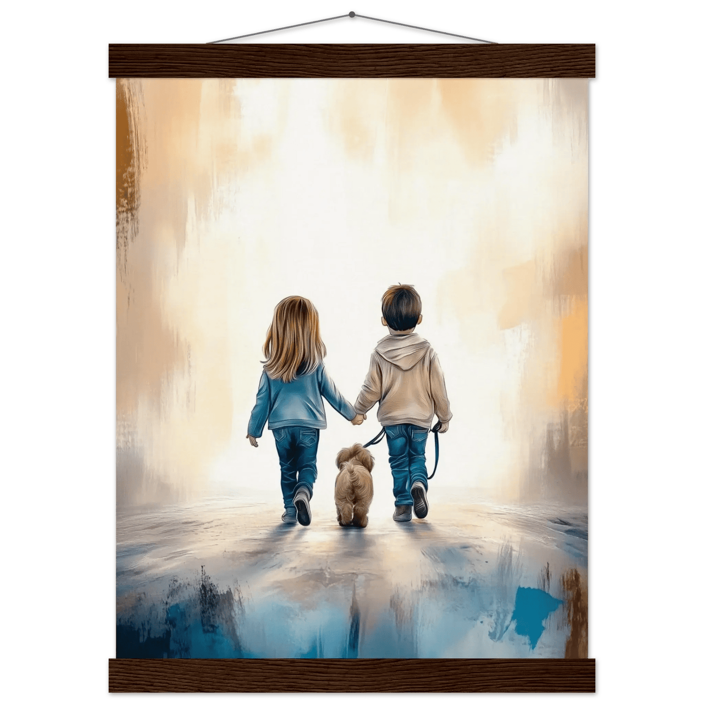 Hånd i Hånd med bånd - II – KI digital oljemaling trykket på papir, lerret, aluminium, akryl og tre | KBentz.no