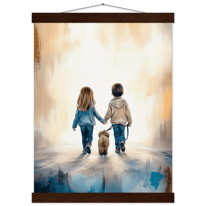 Hånd i Hånd med bånd - II – KI digital oljemaling trykket på papir, lerret, aluminium, akryl og tre | KBentz.no