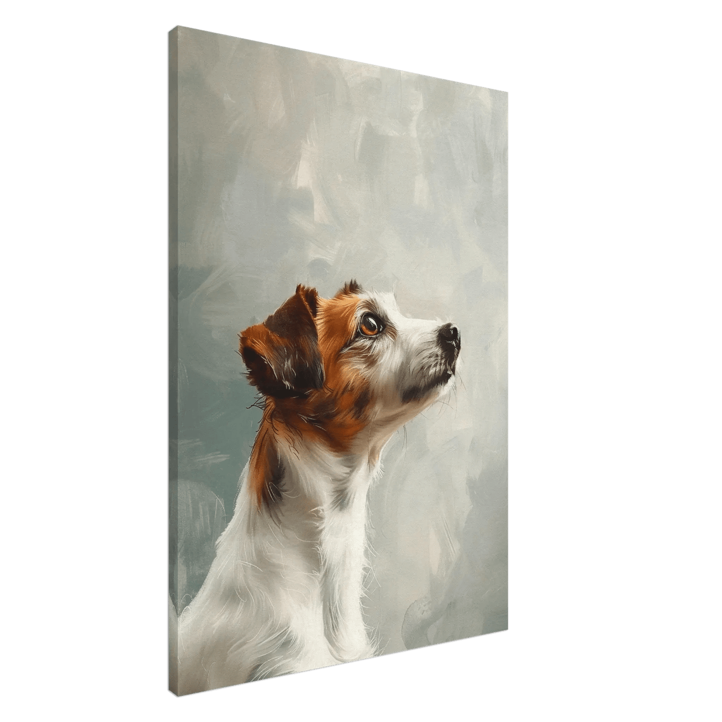 Håpefull hund – KI digital oljemaling trykket på papir, lerret, aluminium, akryl og tre | KBentz.no