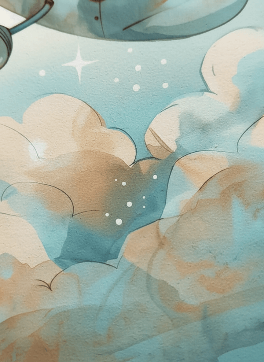 Himmelglede – KI digital oljemaling trykket på papir, lerret, aluminium, akryl og tre | KBentz.no