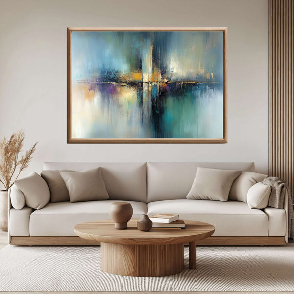 Horisontens Puls - moderne digitalt maleri med oljemalingstekstur. Trykkes på papir, lerret og akryl. KBentz.no