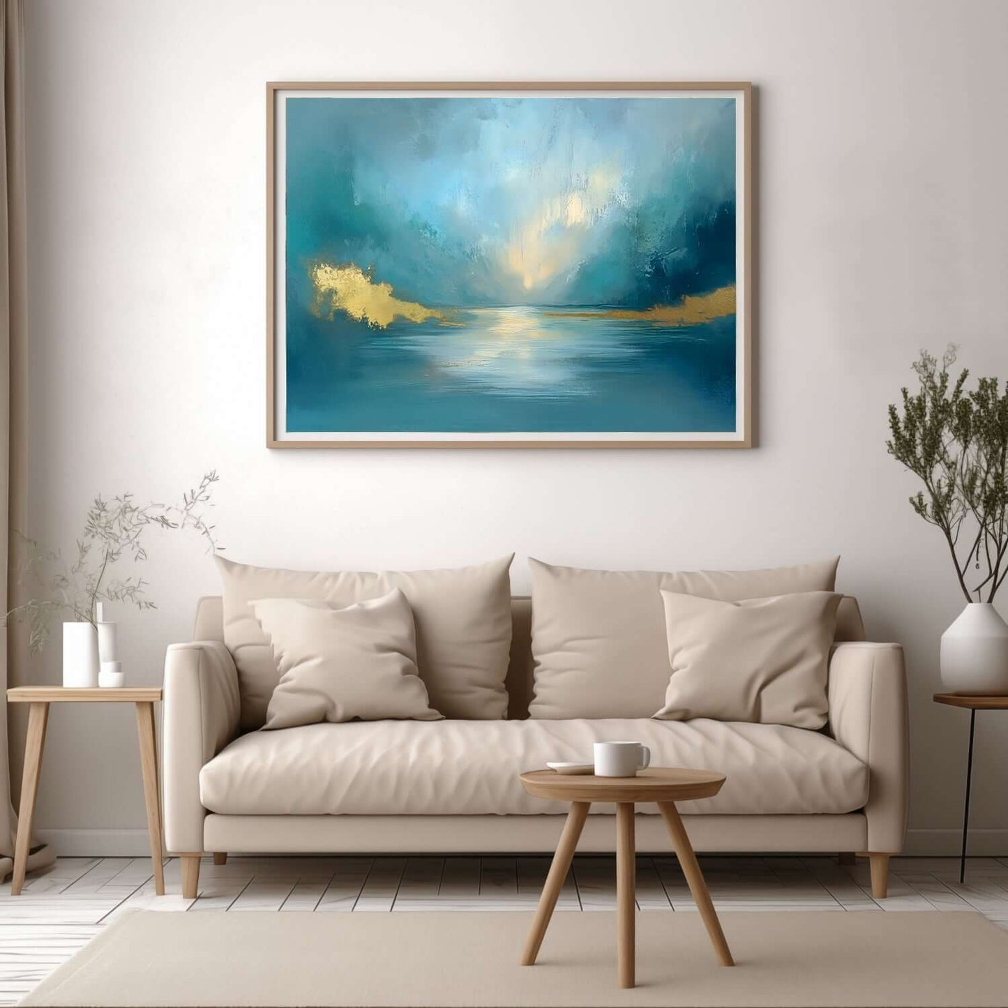 Horisontens pust – KI digital oljemaling trykket på papir, lerret, aluminium, akryl og tre | KBentz.no