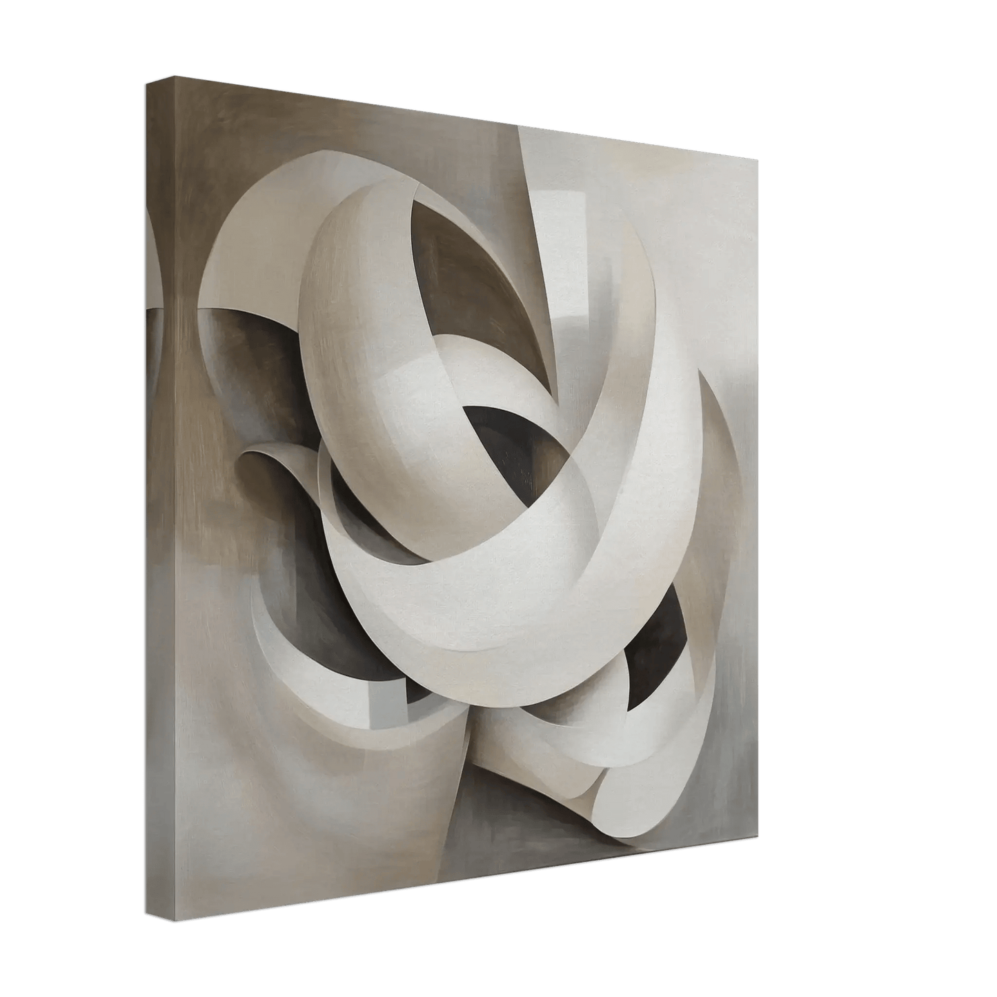 Hvite bånd – KI digital oljemaling trykket på papir, lerret, aluminium, akryl og tre | KBentz.no