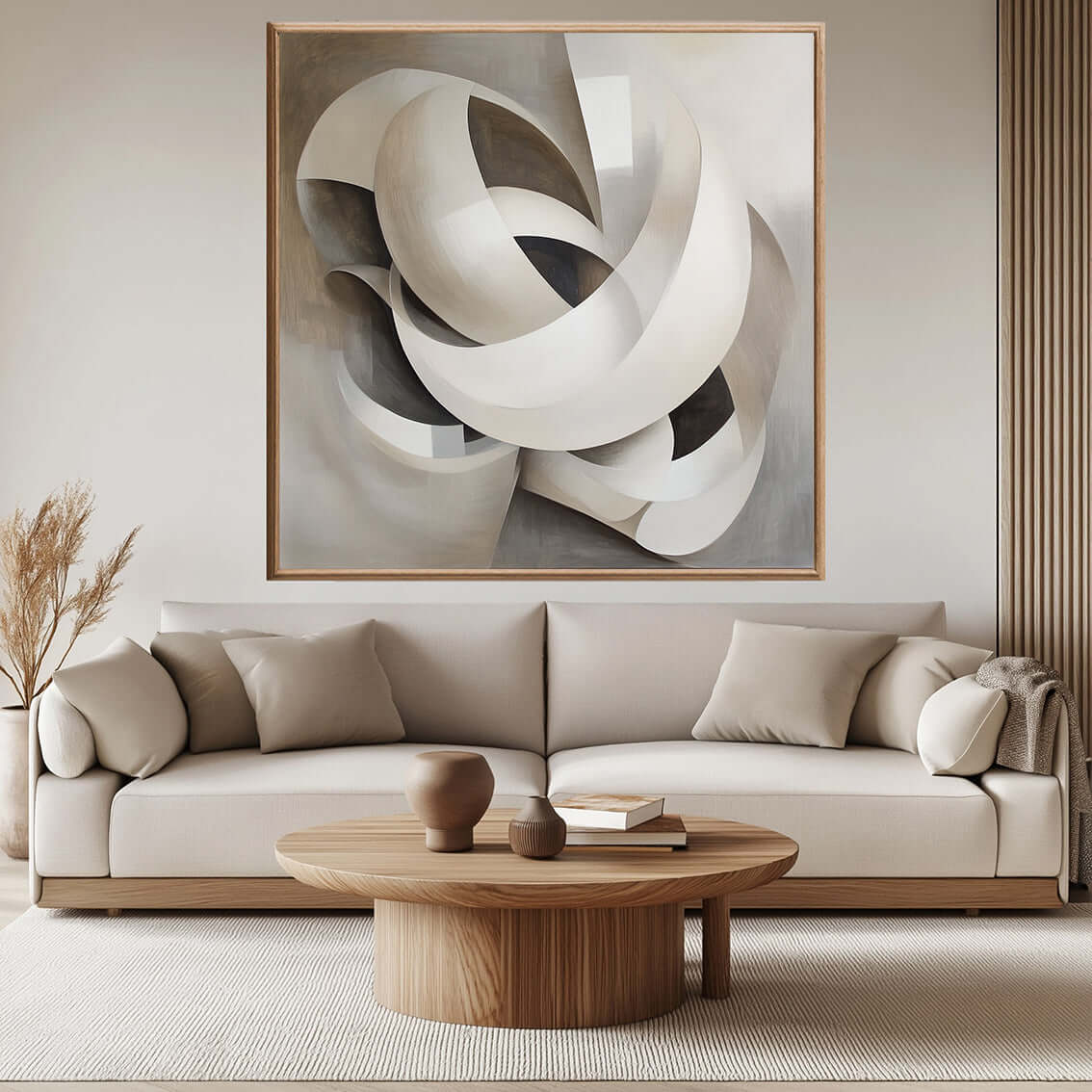 Hvite bånd – KI digital oljemaling trykket på papir, lerret, aluminium, akryl og tre | KBentz.no