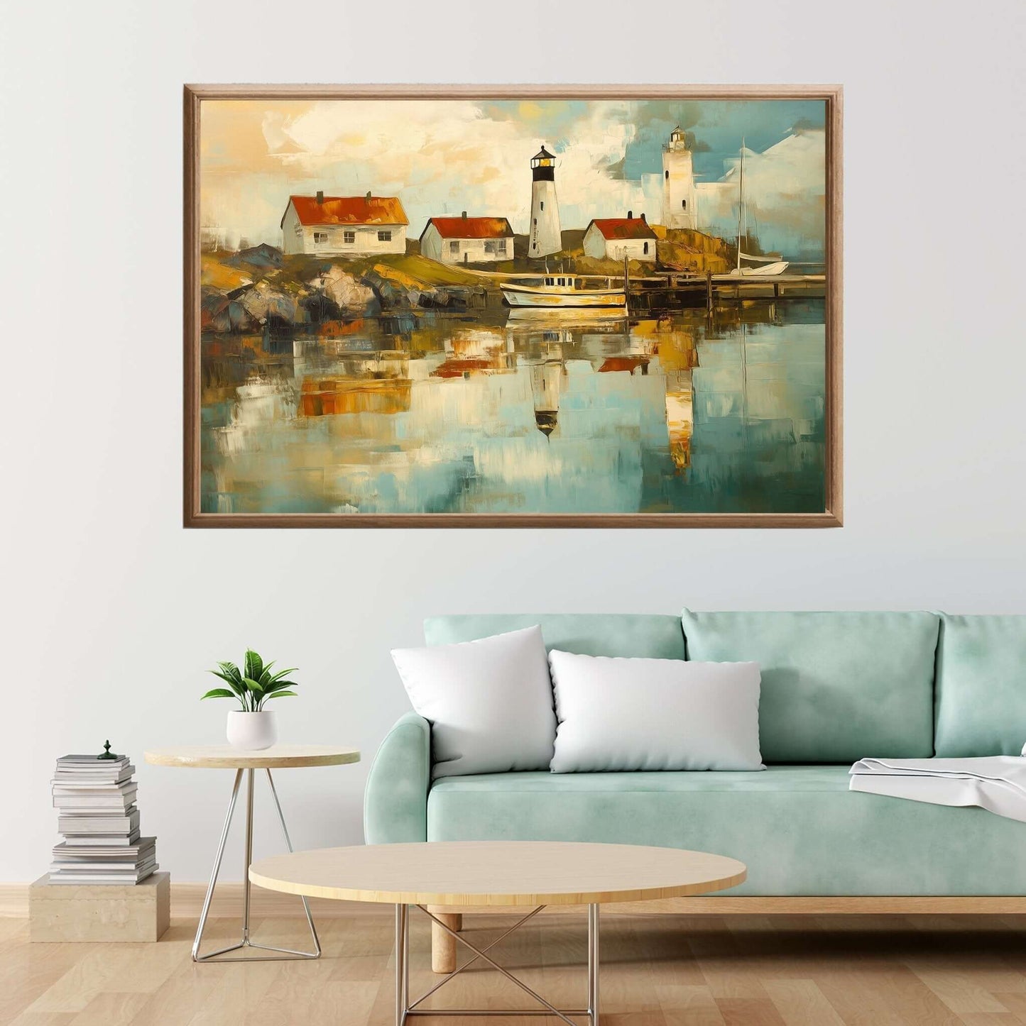 Idyll i farger – KI digital oljemaling trykket på papir, lerret, aluminium, akryl og tre | KBentz.no