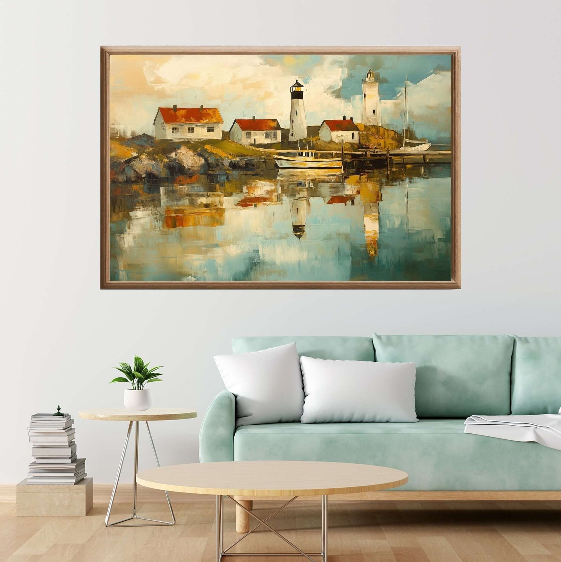Idyll i farger – KI digital oljemaling trykket på papir, lerret, aluminium, akryl og tre | KBentz.no