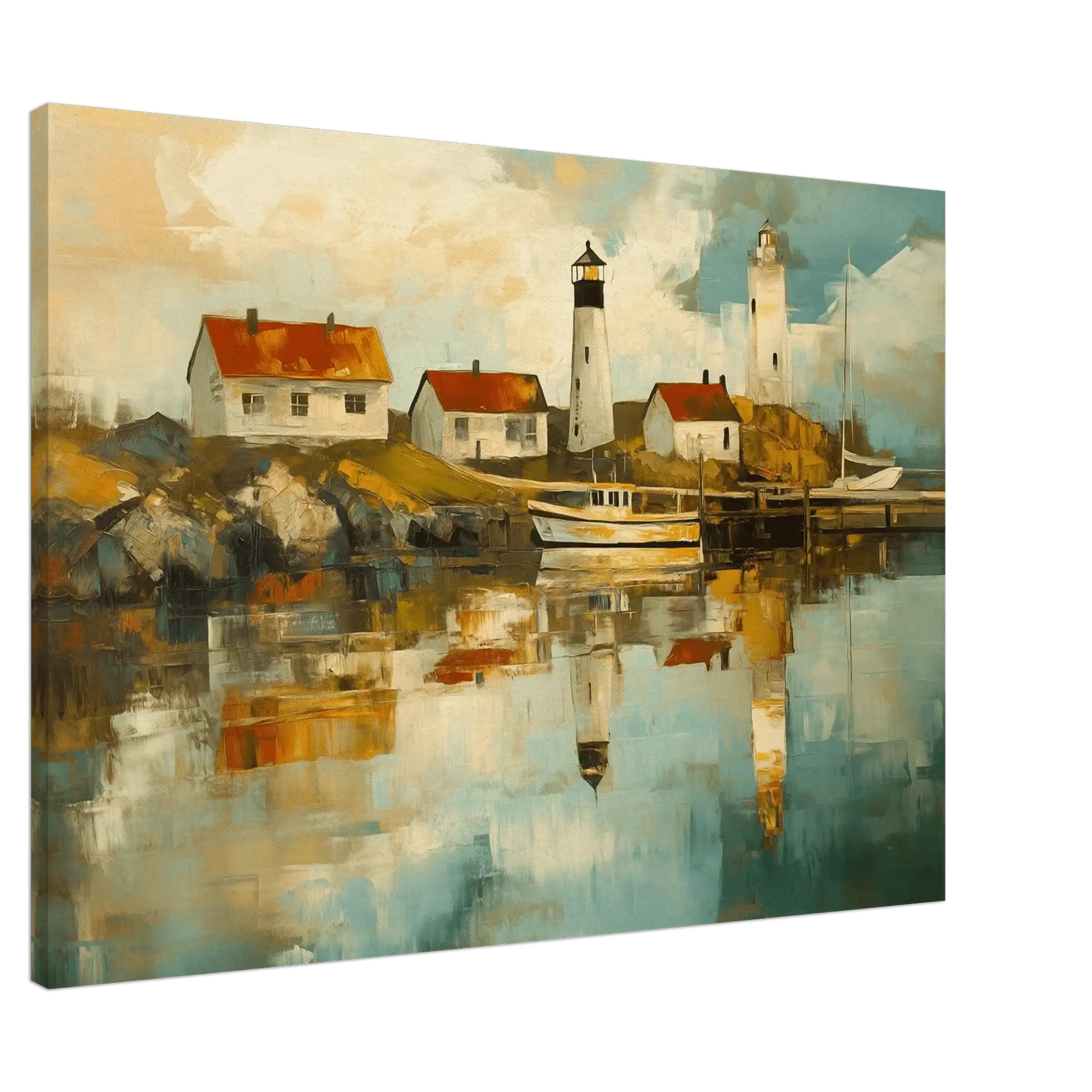 Idyll i farger – KI digital oljemaling trykket på papir, lerret, aluminium, akryl og tre | KBentz.no