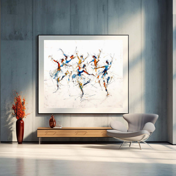 Isdans – KI digital oljemaling trykket på papir, lerret, aluminium, akryl og tre | KBentz.no