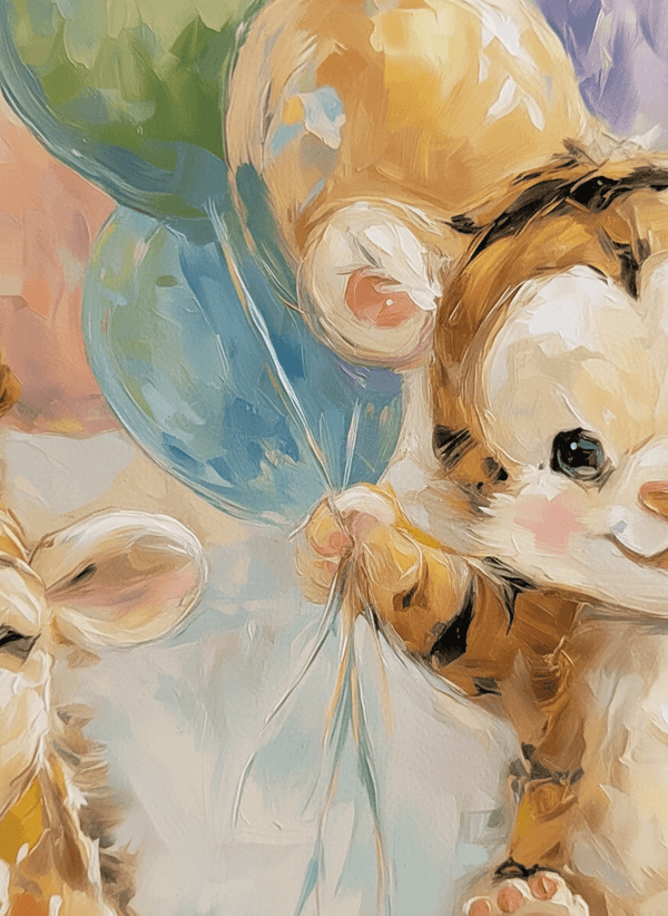 Jungelglede – KI digital oljemaling trykket på papir, lerret, aluminium, akryl og tre | KBentz.no