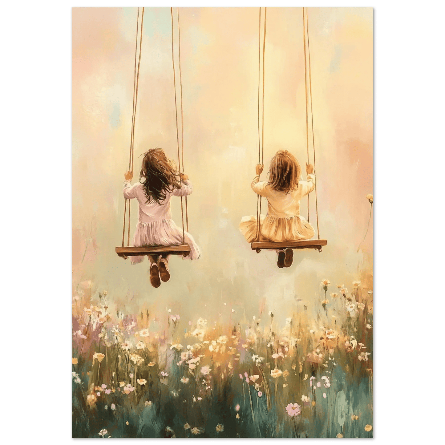 Latter i luften – KI digital oljemaling trykket på papir, lerret, aluminium, akryl og tre | KBentz.no