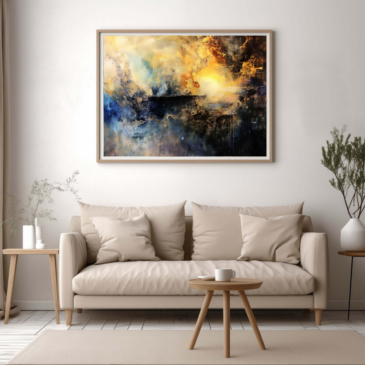 Lysets opprinnelse – KI digital oljemaling trykket på papir, lerret, aluminium, akryl og tre | KBentz.no