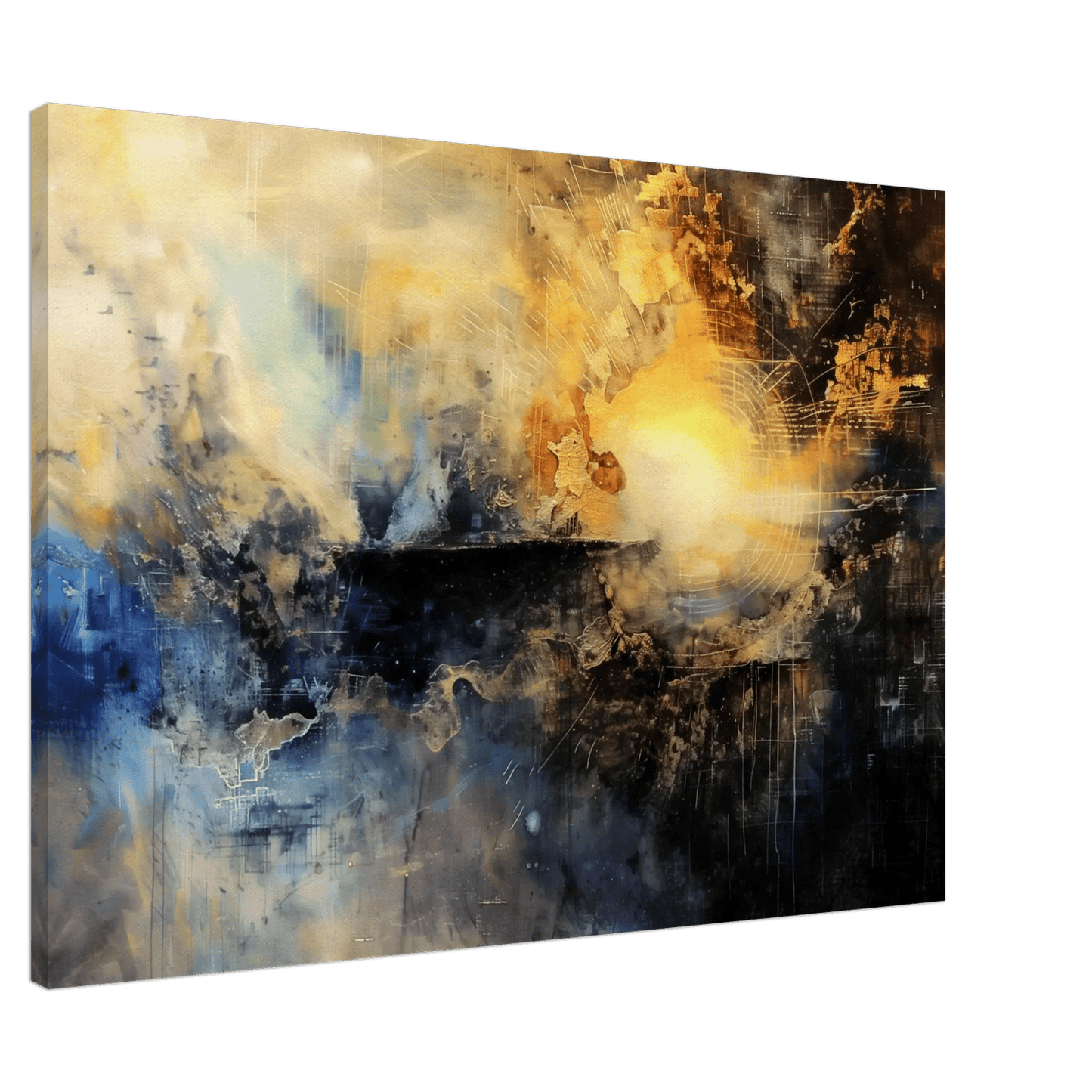 Lysets opprinnelse – KI digital oljemaling trykket på papir, lerret, aluminium, akryl og tre | KBentz.no