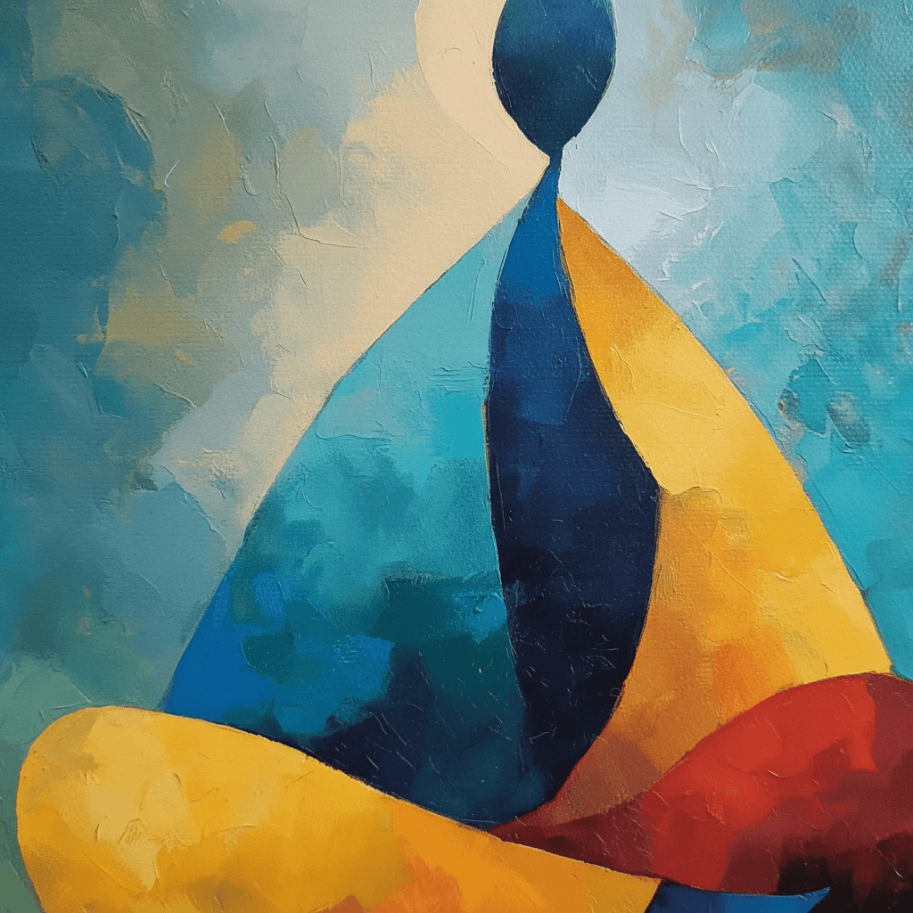 Meditasjon – KI digital oljemaling trykket på papir, lerret, aluminium, akryl og tre | KBentz.no