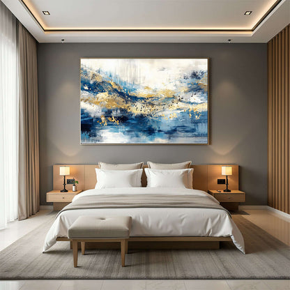 Musikkens bølger – KI digital oljemaling trykket på papir, lerret, aluminium, akryl og tre | KBentz.no