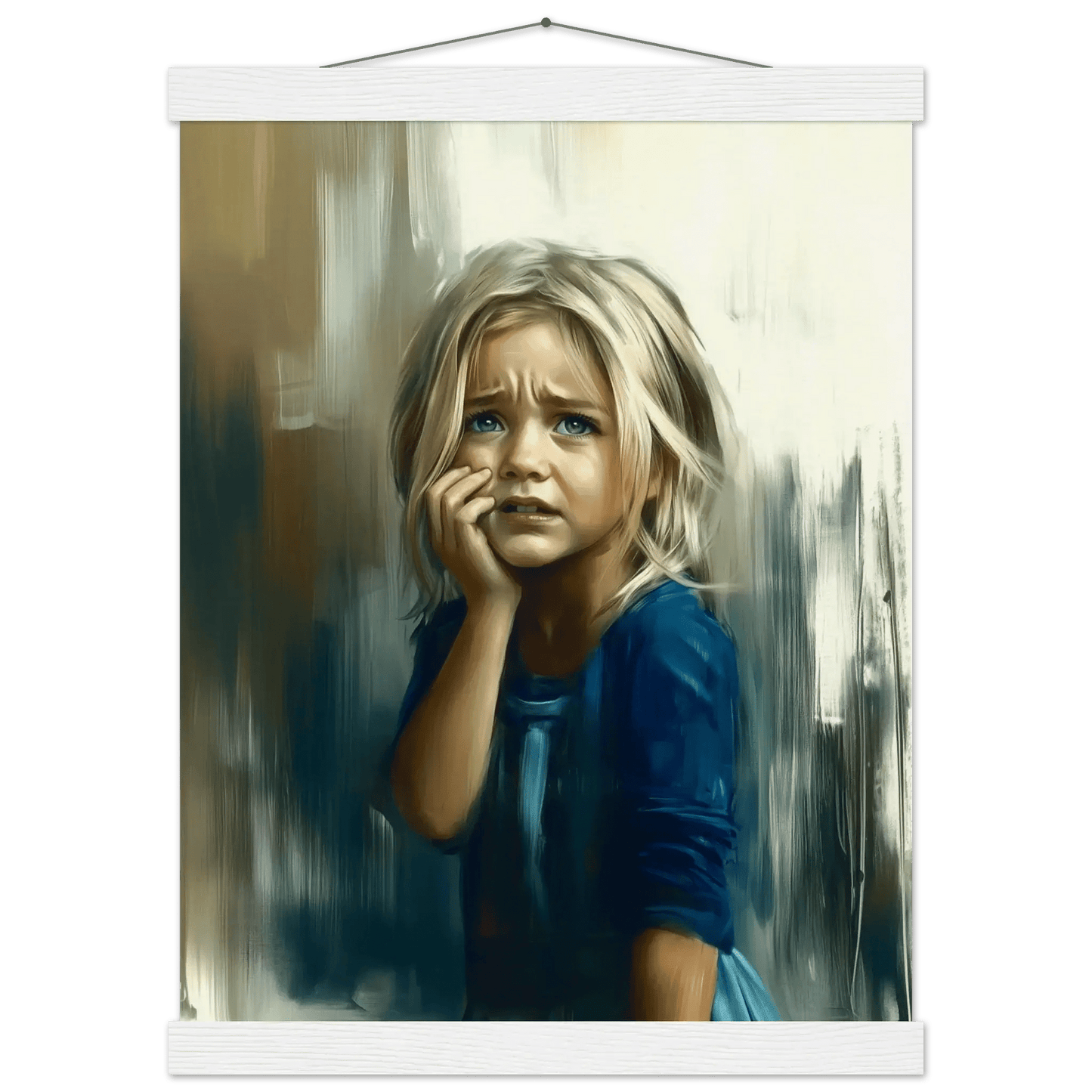 Når hjertet brister II – KI digital oljemaling trykket på papir, lerret, aluminium, akryl og tre | KBentz.no