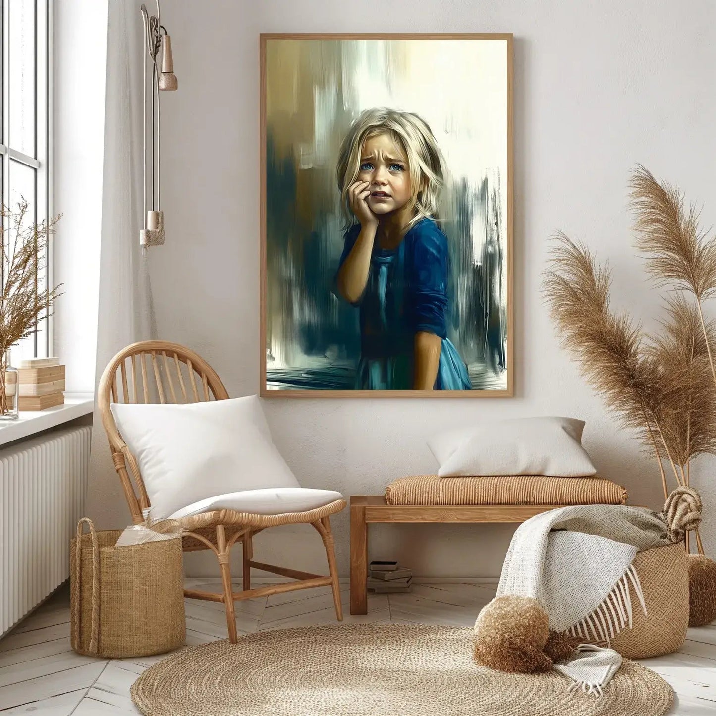 Når hjertet brister II – KI digital oljemaling trykket på papir, lerret, aluminium, akryl og tre | KBentz.no