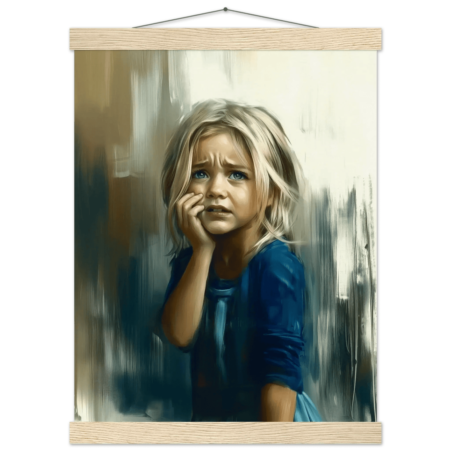 Når hjertet brister II – KI digital oljemaling trykket på papir, lerret, aluminium, akryl og tre | KBentz.no