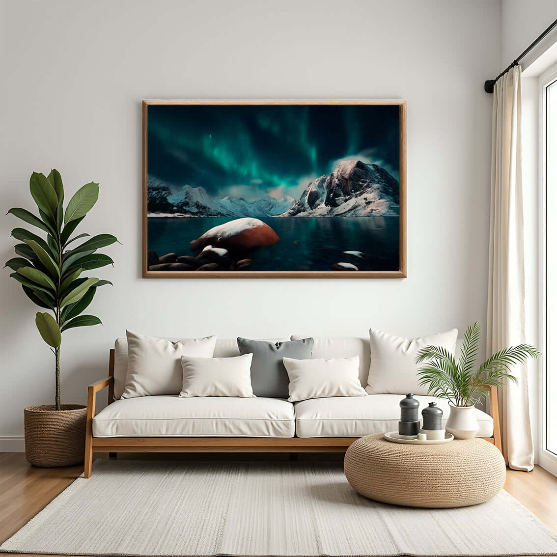 Nordlysets magi – KI digital oljemaling trykket på papir, lerret, aluminium, akryl og tre | KBentz.no