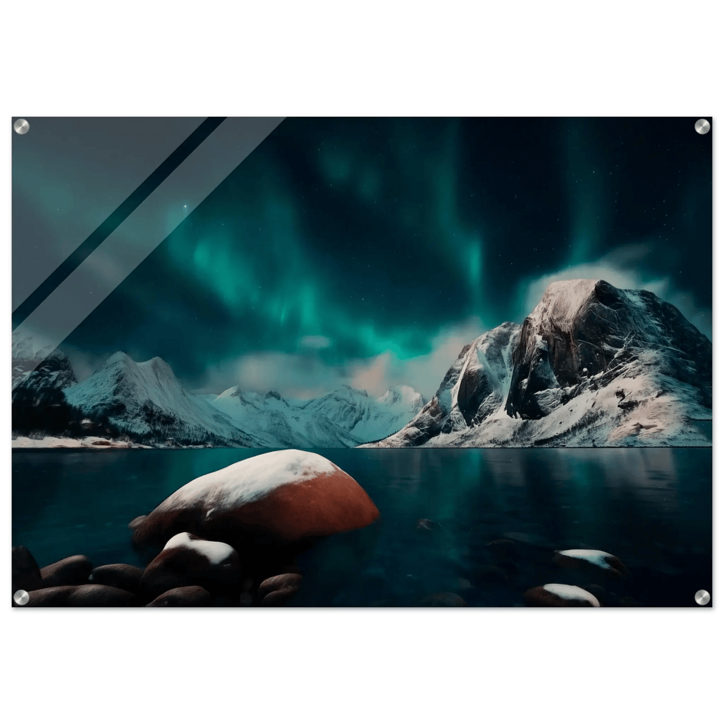 Nordlysets magi – KI digital oljemaling trykket på papir, lerret, aluminium, akryl og tre | KBentz.no