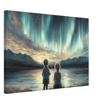 Nordlyskveld – KI digital oljemaling trykket på papir, lerret, aluminium, akryl og tre | KBentz.no