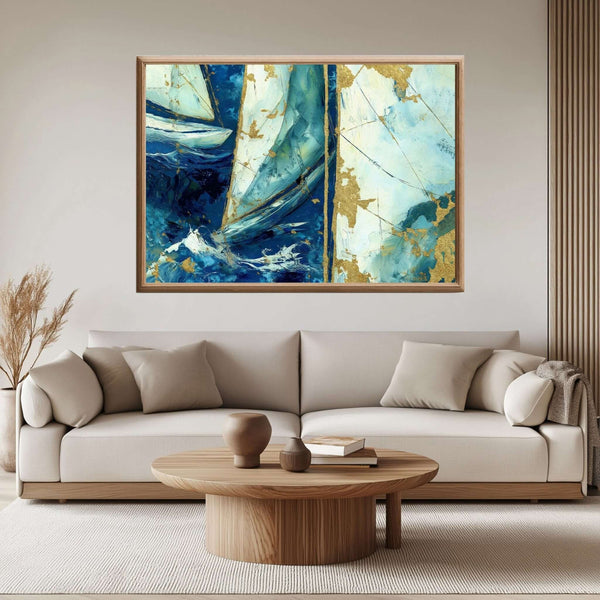 Regatta - moderne digitalt maleri med oljemalingstekstur. Trykkes på papir, lerret og akryl. KBentz.no