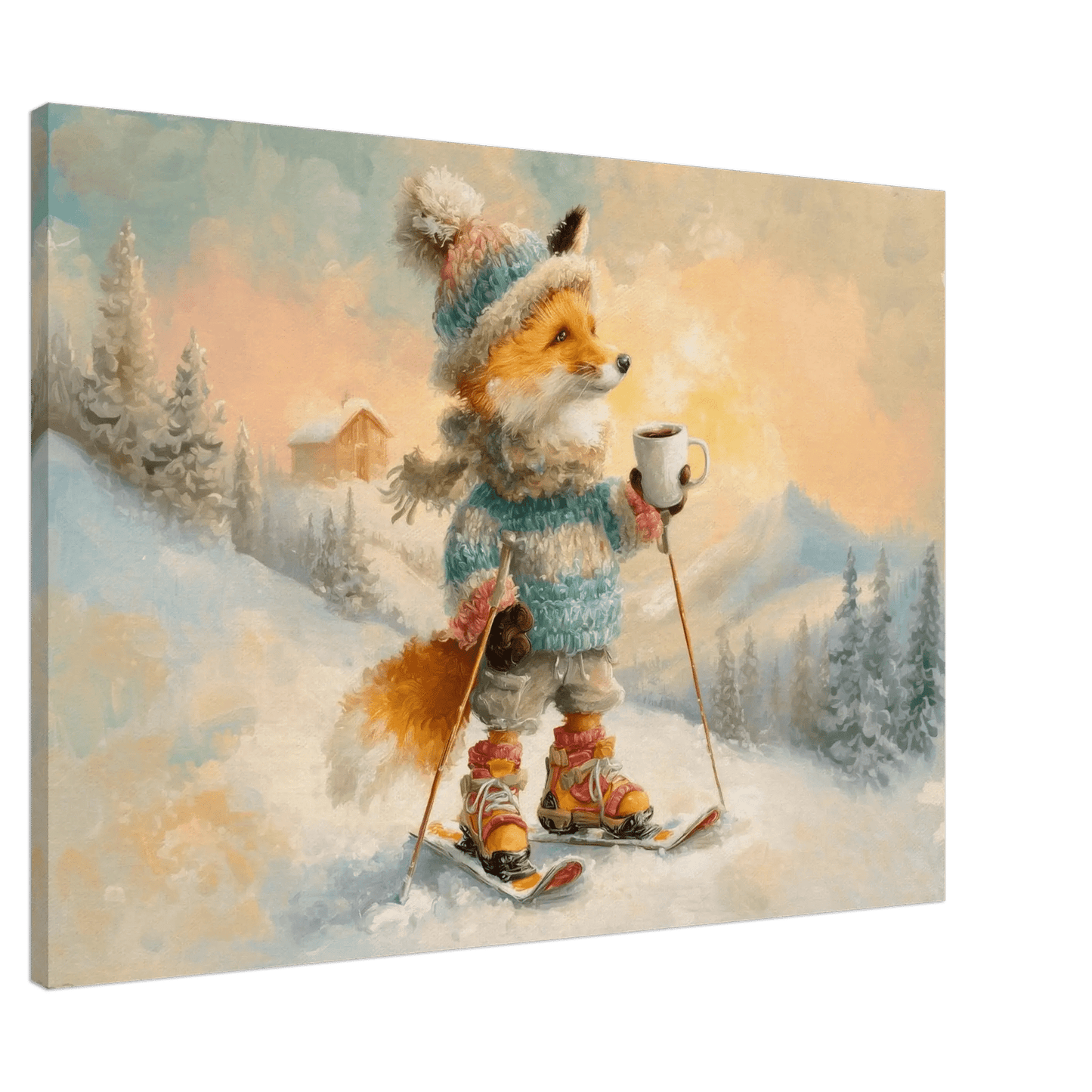 Rev på tur – KI digital oljemaling trykket på papir, lerret, aluminium, akryl og tre | KBentz.no