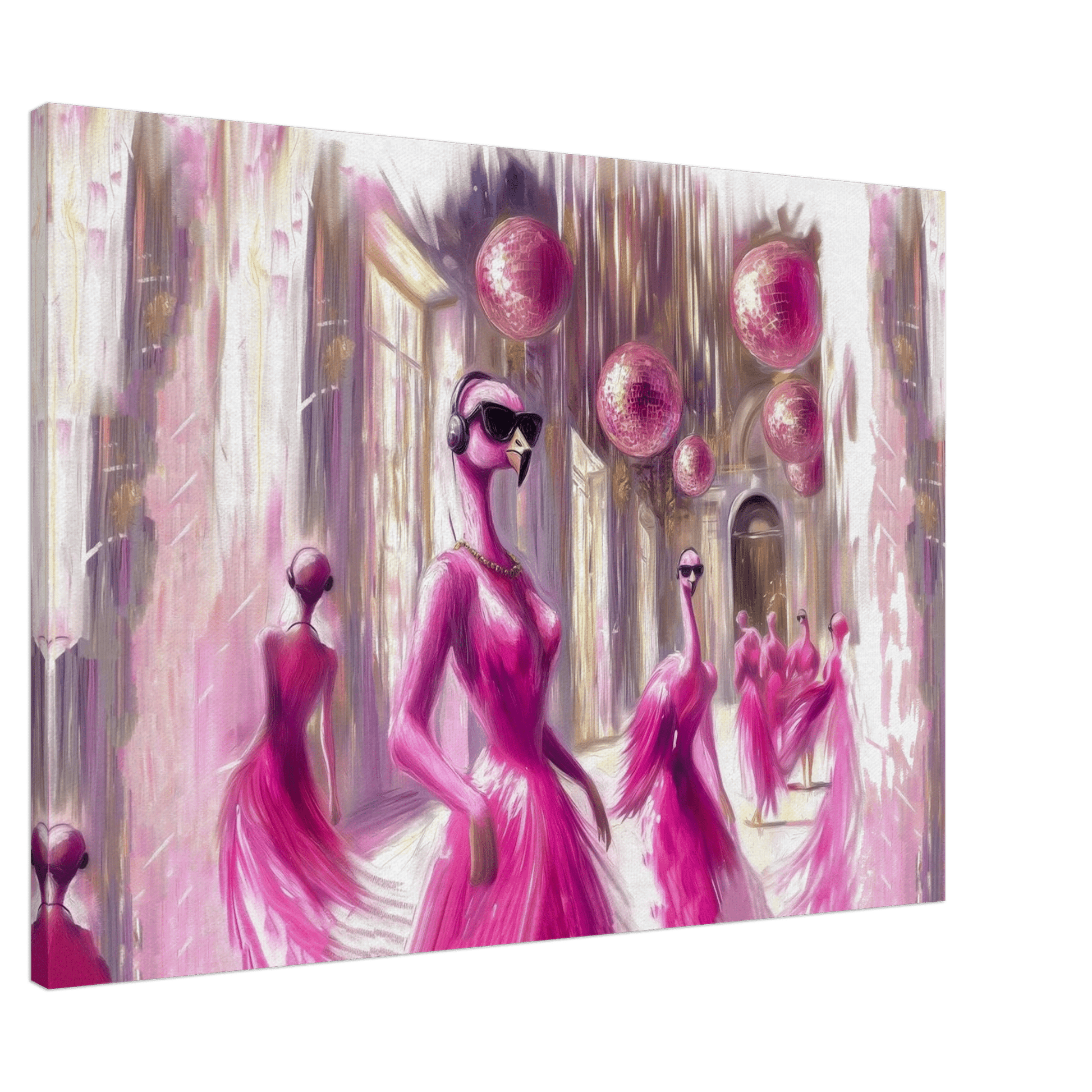 Rosa eleganse – KI digital oljemaling trykket på papir, lerret, aluminium, akryl og tre | KBentz.no