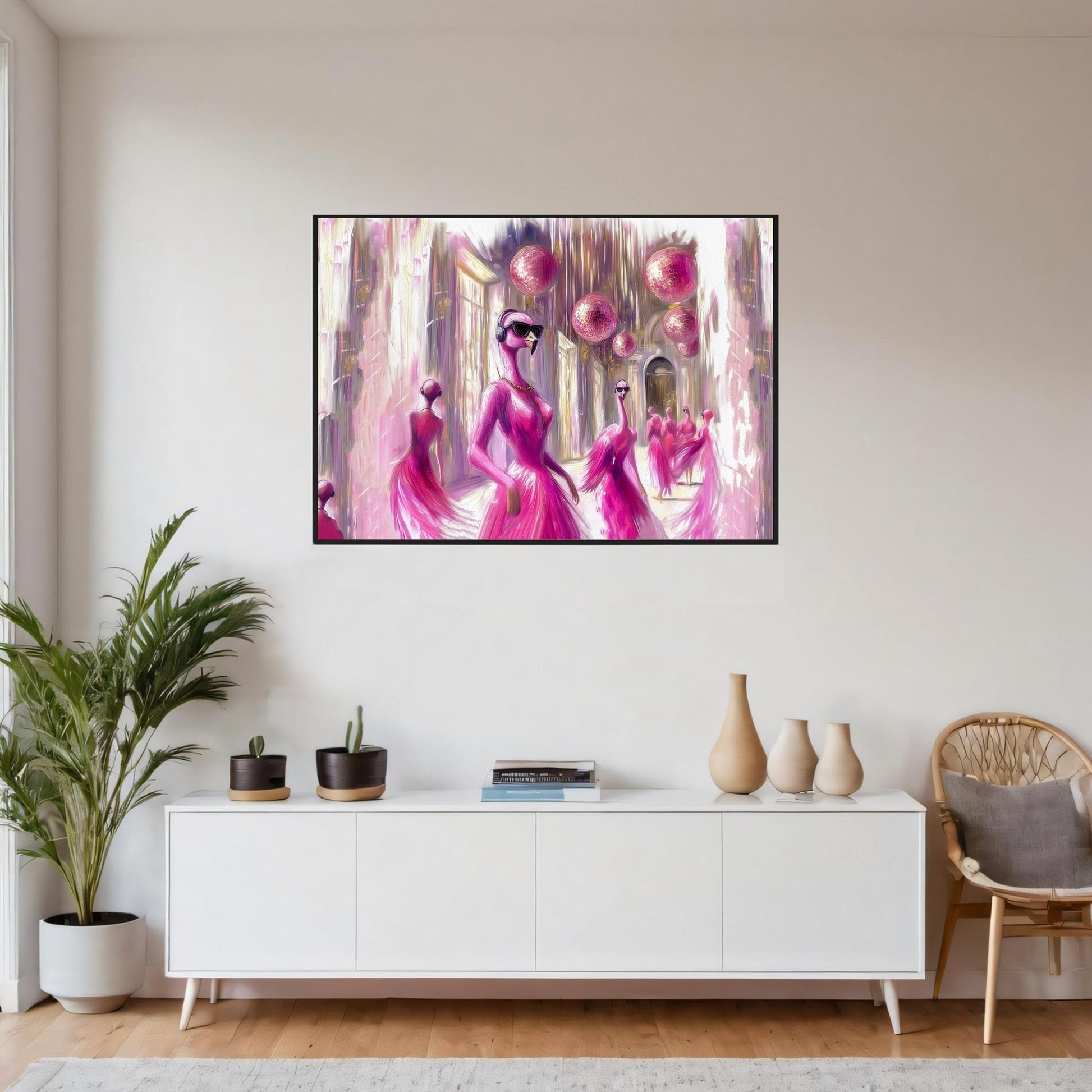 Rosa eleganse – KI digital oljemaling trykket på papir, lerret, aluminium, akryl og tre | KBentz.no