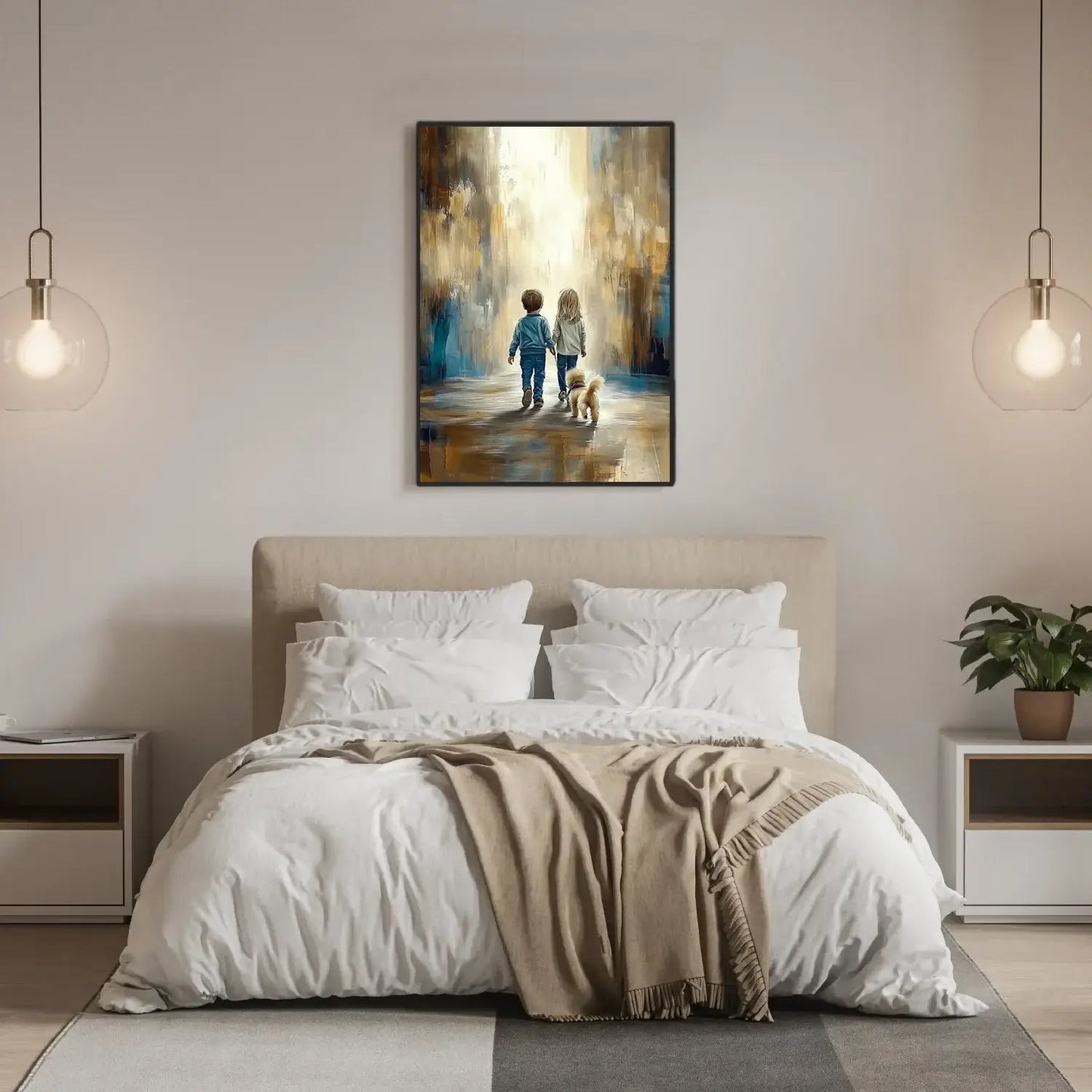 Sammen – KI digital oljemaling trykket på papir, lerret, aluminium, akryl og tre | KBentz.no