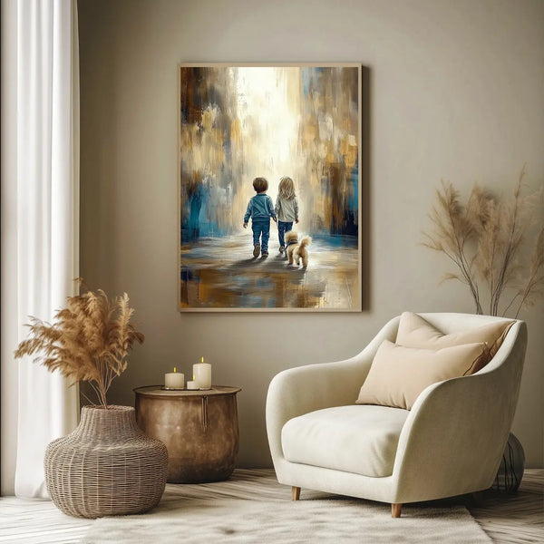 Sammen – KI digital oljemaling trykket på papir, lerret, aluminium, akryl og tre | KBentz.no