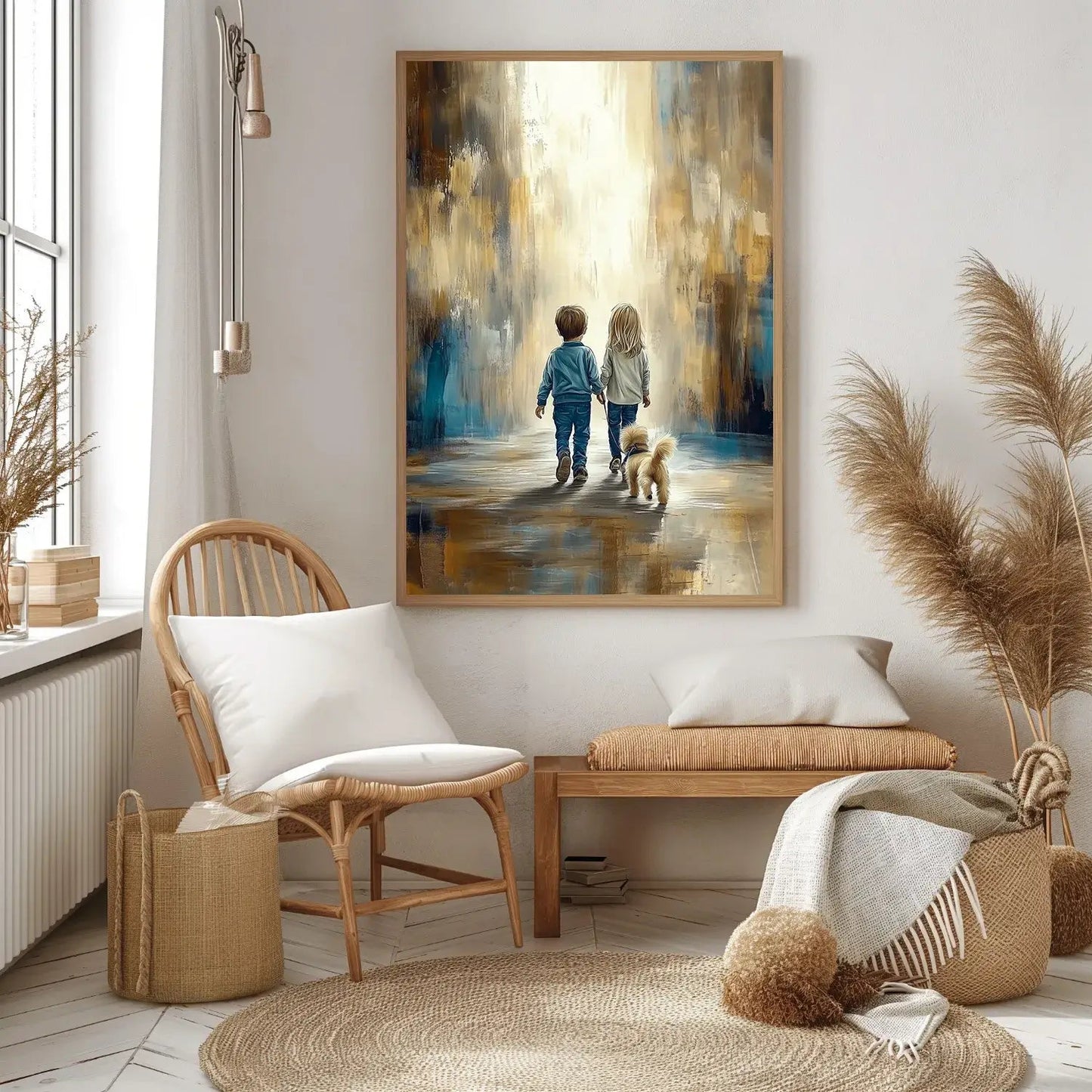 Sammen – KI digital oljemaling trykket på papir, lerret, aluminium, akryl og tre | KBentz.no