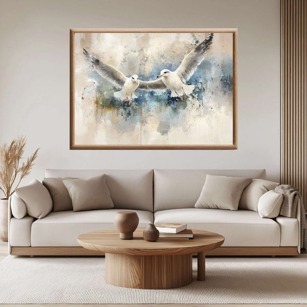 Sammen i vinden - moderne digitalt maleri med oljemalingstekstur. Trykkes på papir, lerret og akryl. KBentz.no