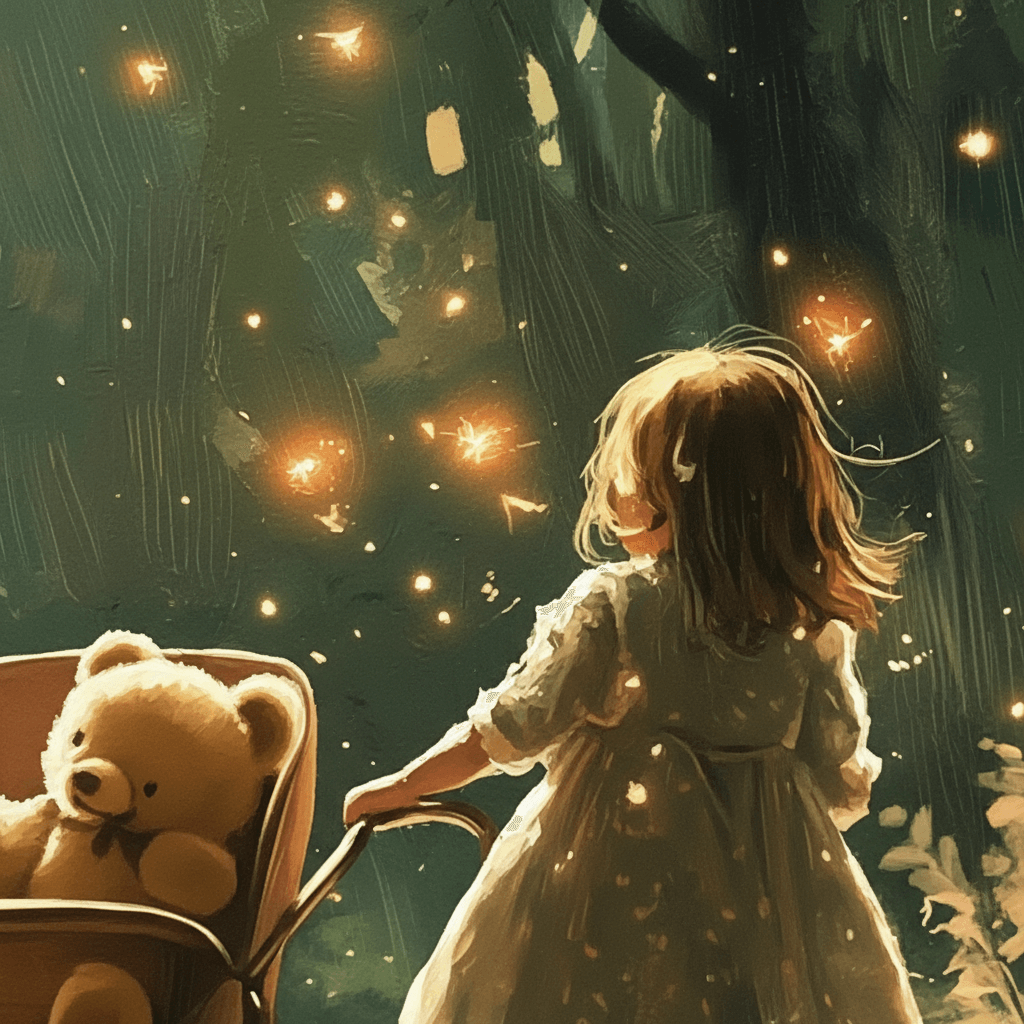 Skogstur – KI digital oljemaling trykket på papir, lerret, aluminium, akryl og tre | KBentz.no