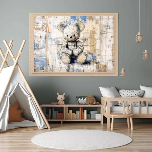 Slitt men elsket - Barnerom - moderne digitalt maleri med oljemalingstekstur. Trykkes på papir, lerret og akryl. KBentz.no