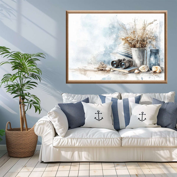 Sommer ved havet - moderne digitalt maleri med oljemalingstekstur. Trykkes på papir, lerret og akryl. KBentz.no