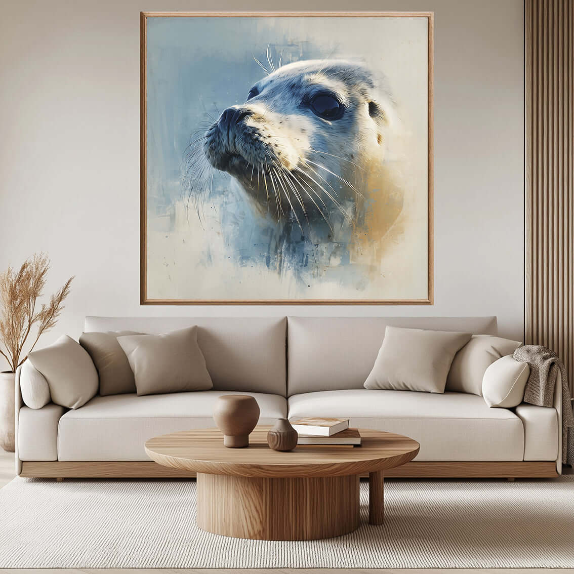 Søt havvenn – KI digital oljemaling trykket på papir, lerret, aluminium, akryl og tre | KBentz.no